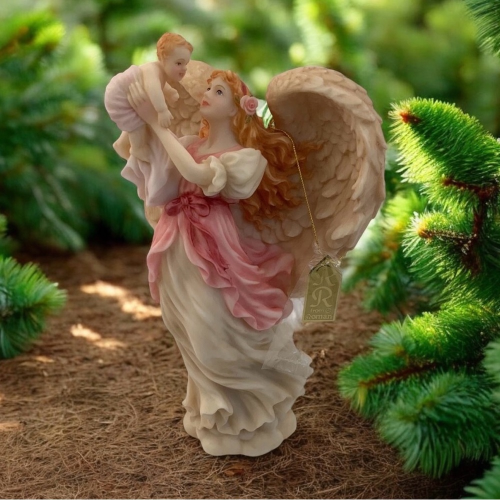 Angel Statue Motherhood Series Mariah, ‘Heavenly Joy” By Roman Seraphim Classics - Picture 6 of 10